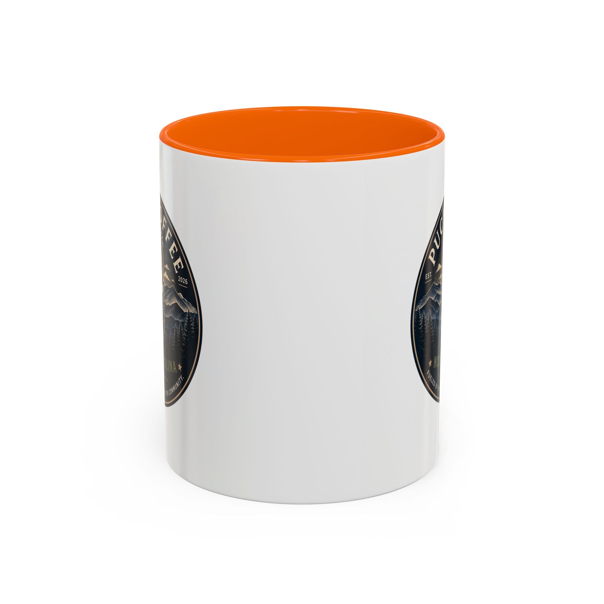 Puck Coffee North Carolina Accent Mug – Mountain Roaster Logo 11/15oz