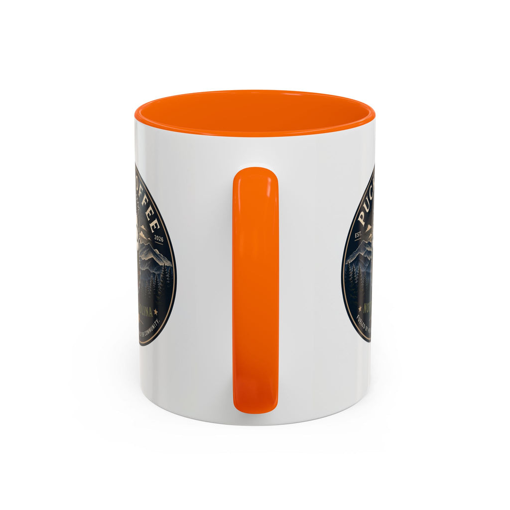 Puck Coffee North Carolina Accent Mug – Mountain Roaster Logo 11/15oz