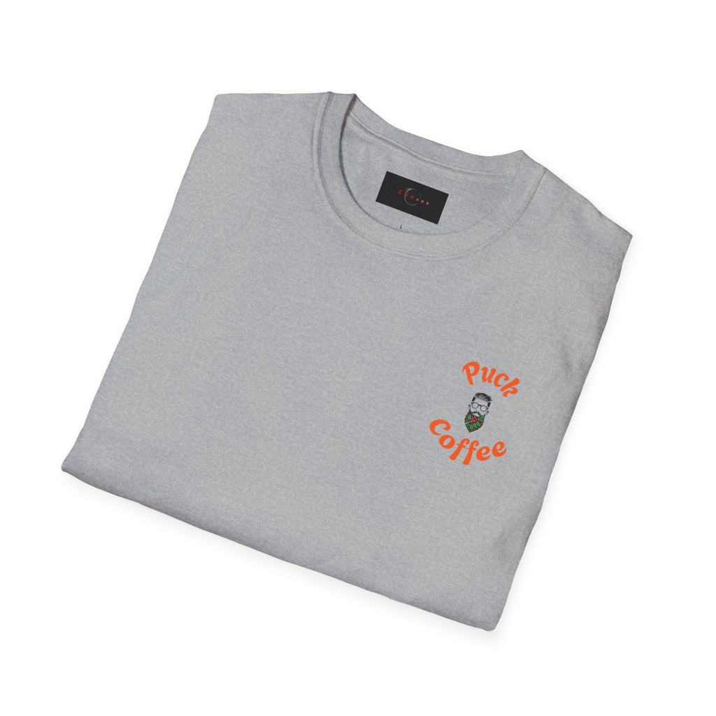 Puck Coffee Unisex Softstyle T-Shirt - Perfect Gift for Coffee Lovers, Casual Wear, Everyday Style, Funny Graphic Tee, Unique Coffee Gift