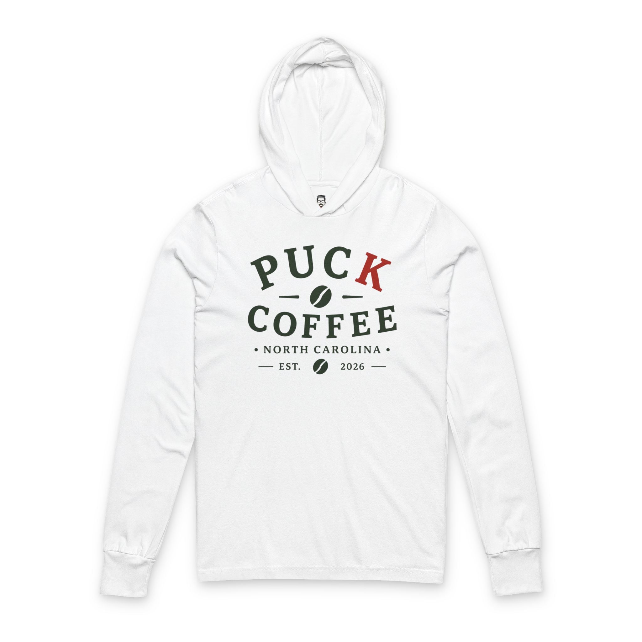Puck Coffee Hooded Long Sleeve Tee