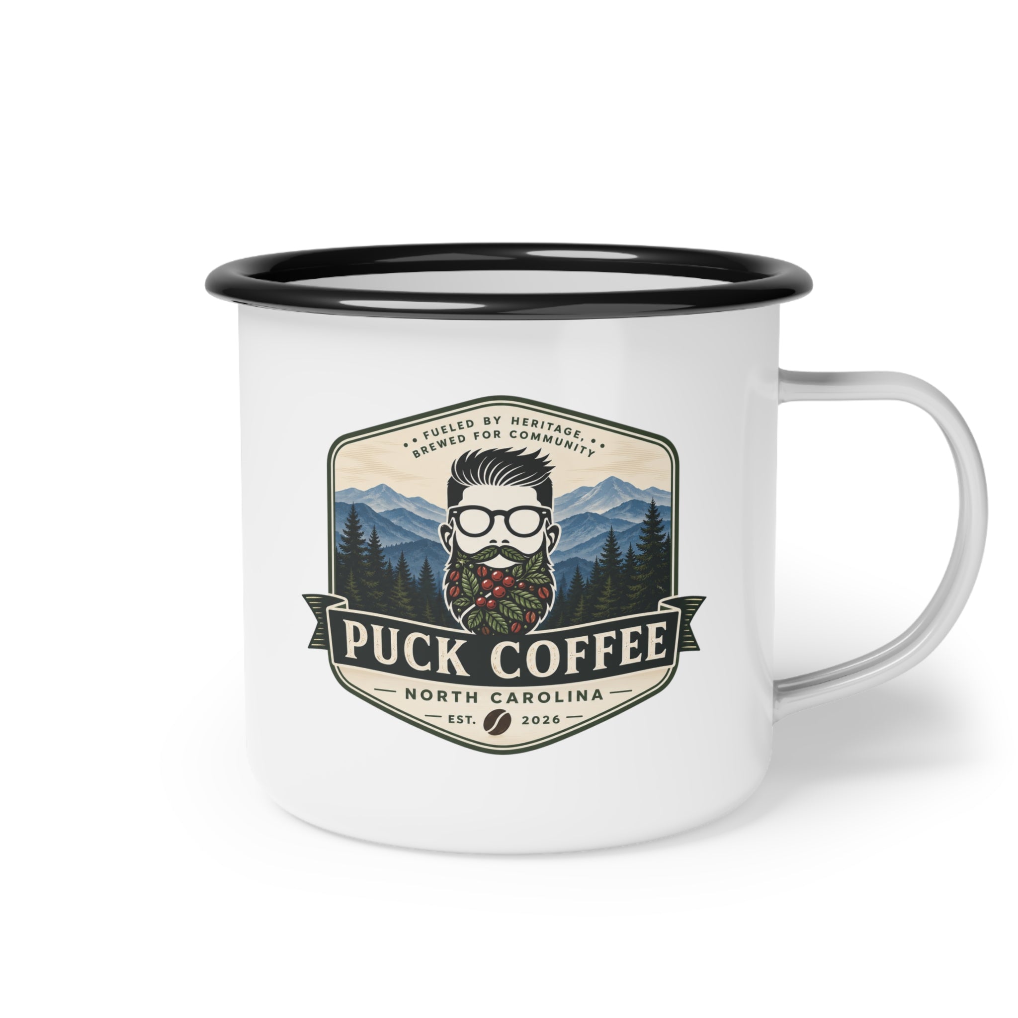 Puck Coffee Enamel Camp Cup