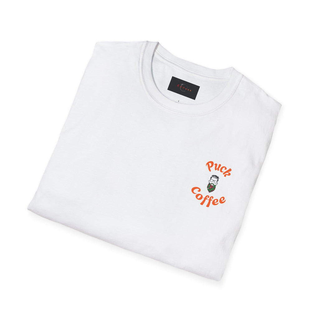 Puck Coffee Unisex Softstyle T-Shirt - Perfect Gift for Coffee Lovers, Casual Wear, Everyday Style, Funny Graphic Tee, Unique Coffee Gift