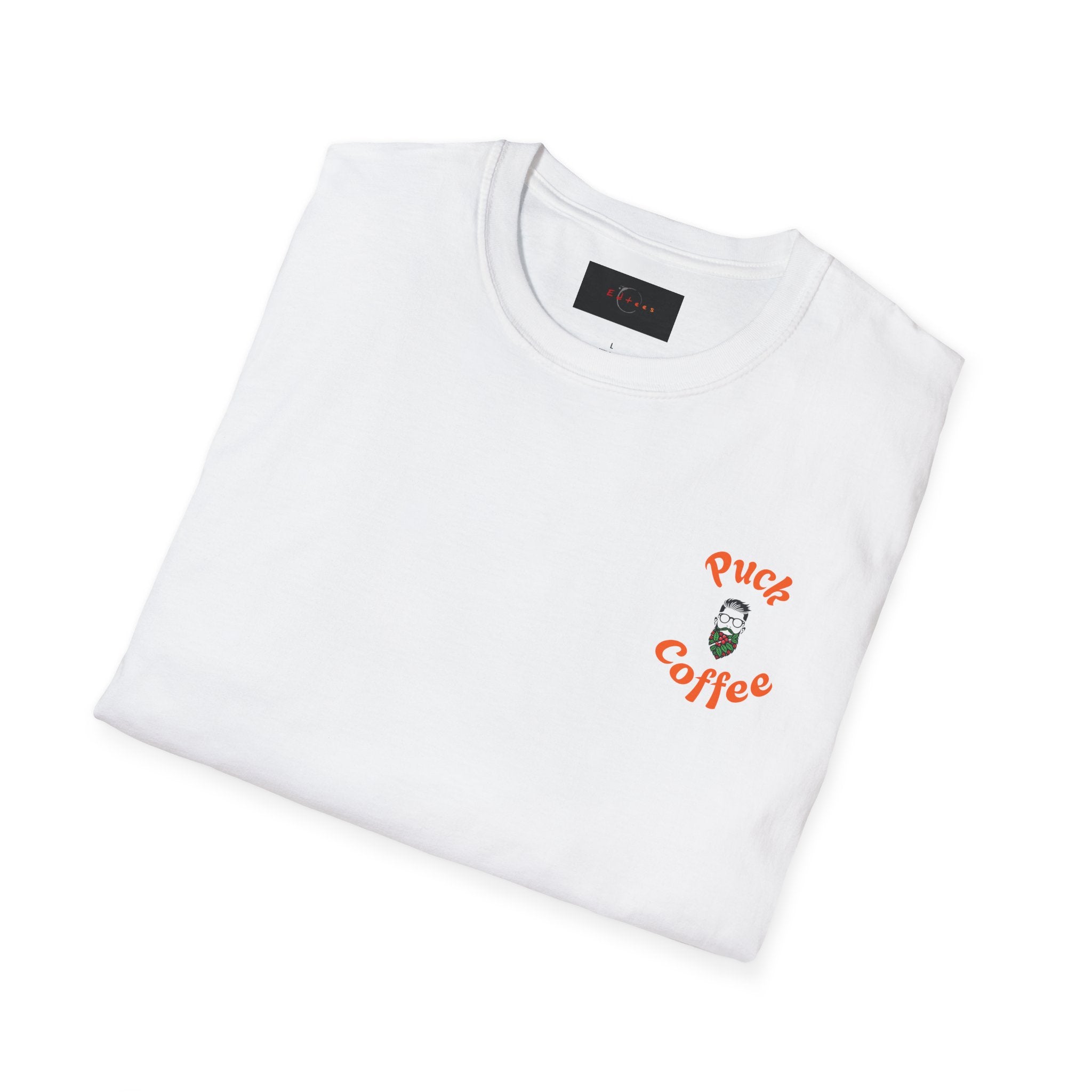 Puck Coffee Unisex Softstyle T-Shirt - Perfect Gift for Coffee Lovers, Casual Wear, Everyday Style, Funny Graphic Tee, Unique Coffee Gift