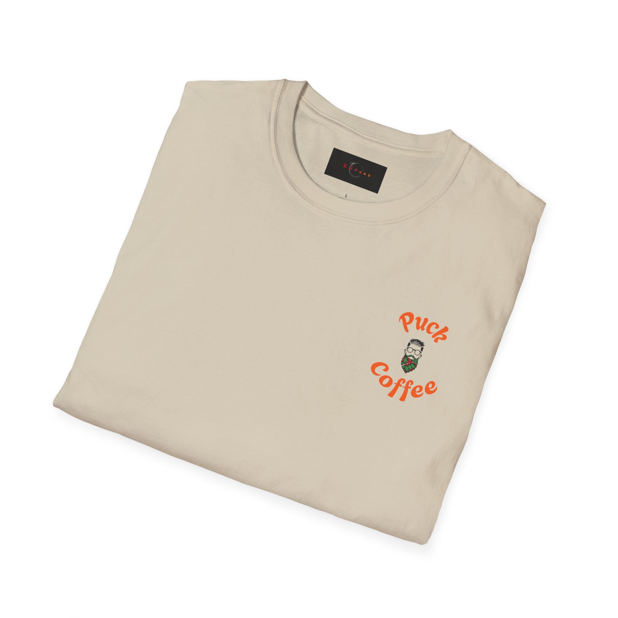 Puck Coffee Unisex Softstyle T-Shirt - Perfect Gift for Coffee Lovers, Casual Wear, Everyday Style, Funny Graphic Tee, Unique Coffee Gift