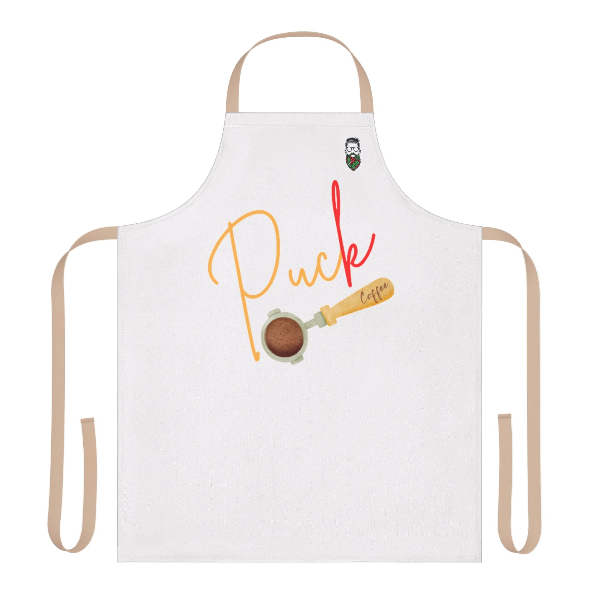 Puck Cooking Apron with 3-Color Straps - Perfect for Coffee Lovers and Home Baristas