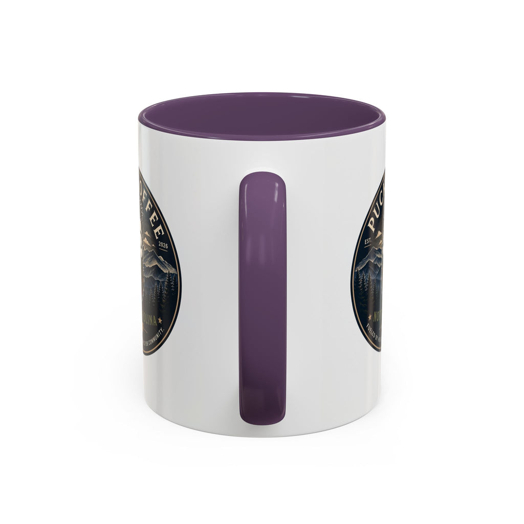 Puck Coffee North Carolina Accent Mug – Mountain Roaster Logo 11/15oz