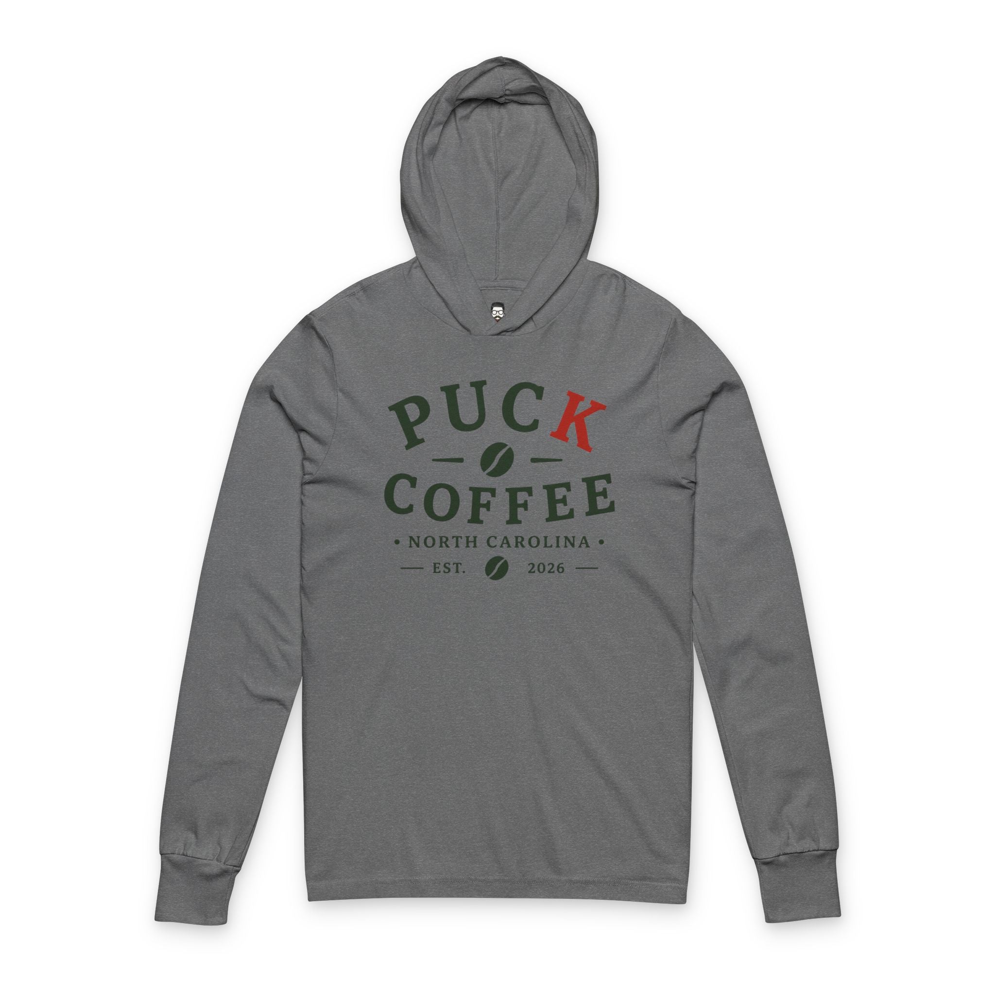 Puck Coffee Hooded Long Sleeve Tee
