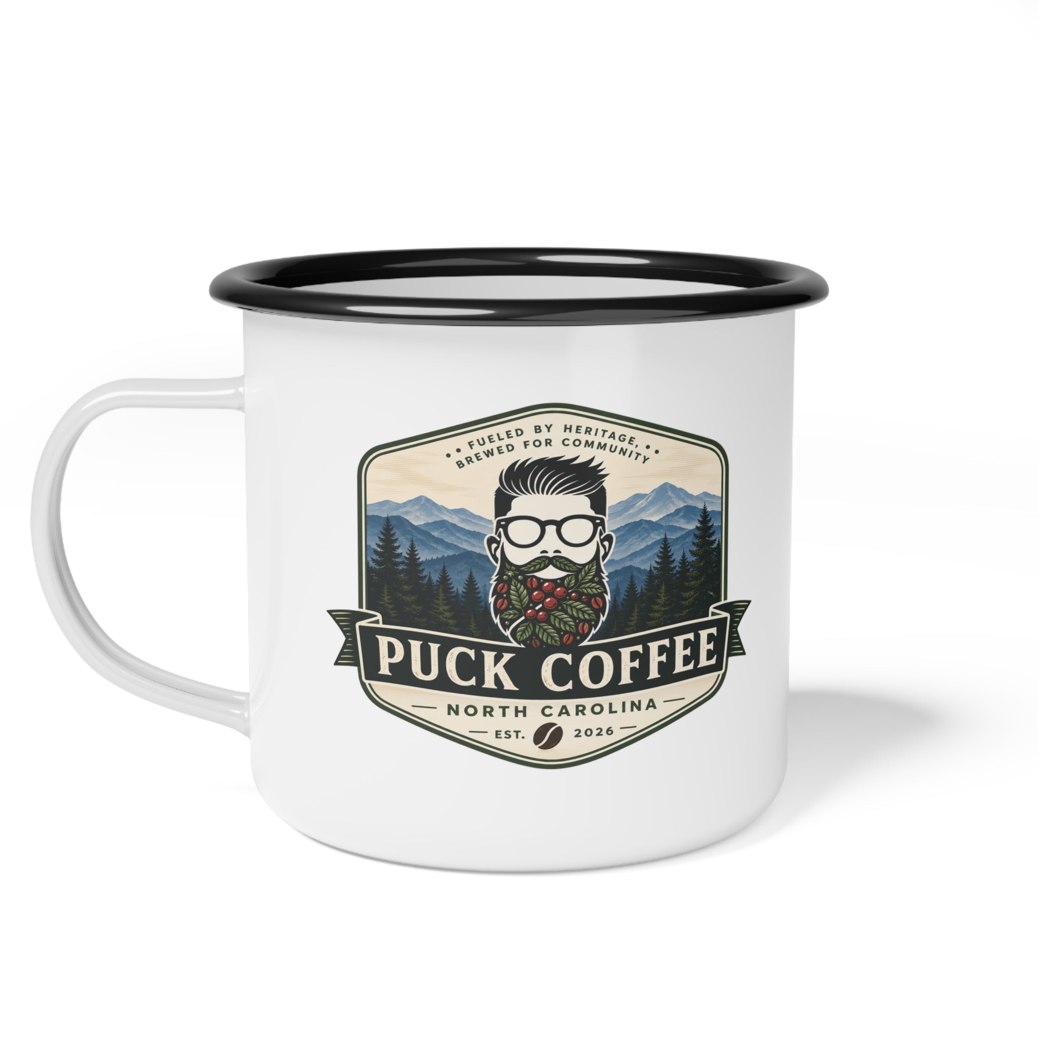 Puck Coffee Enamel Camp Cup