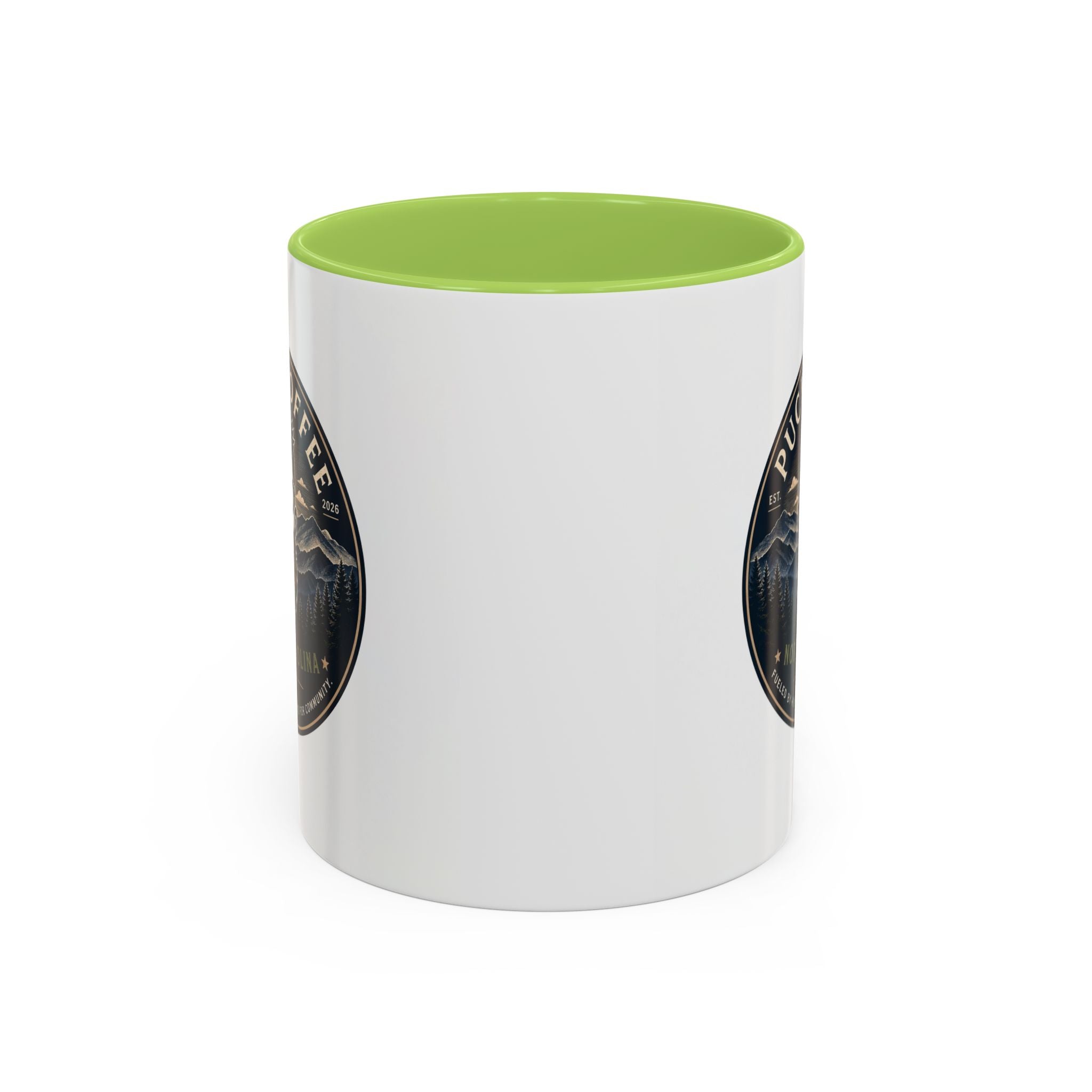 Puck Coffee North Carolina Accent Mug – Mountain Roaster Logo 11/15oz