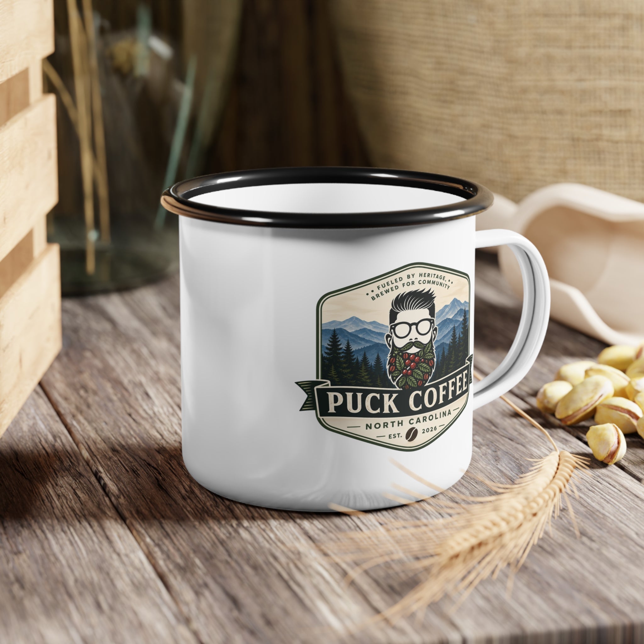 Puck Coffee Enamel Camp Cup