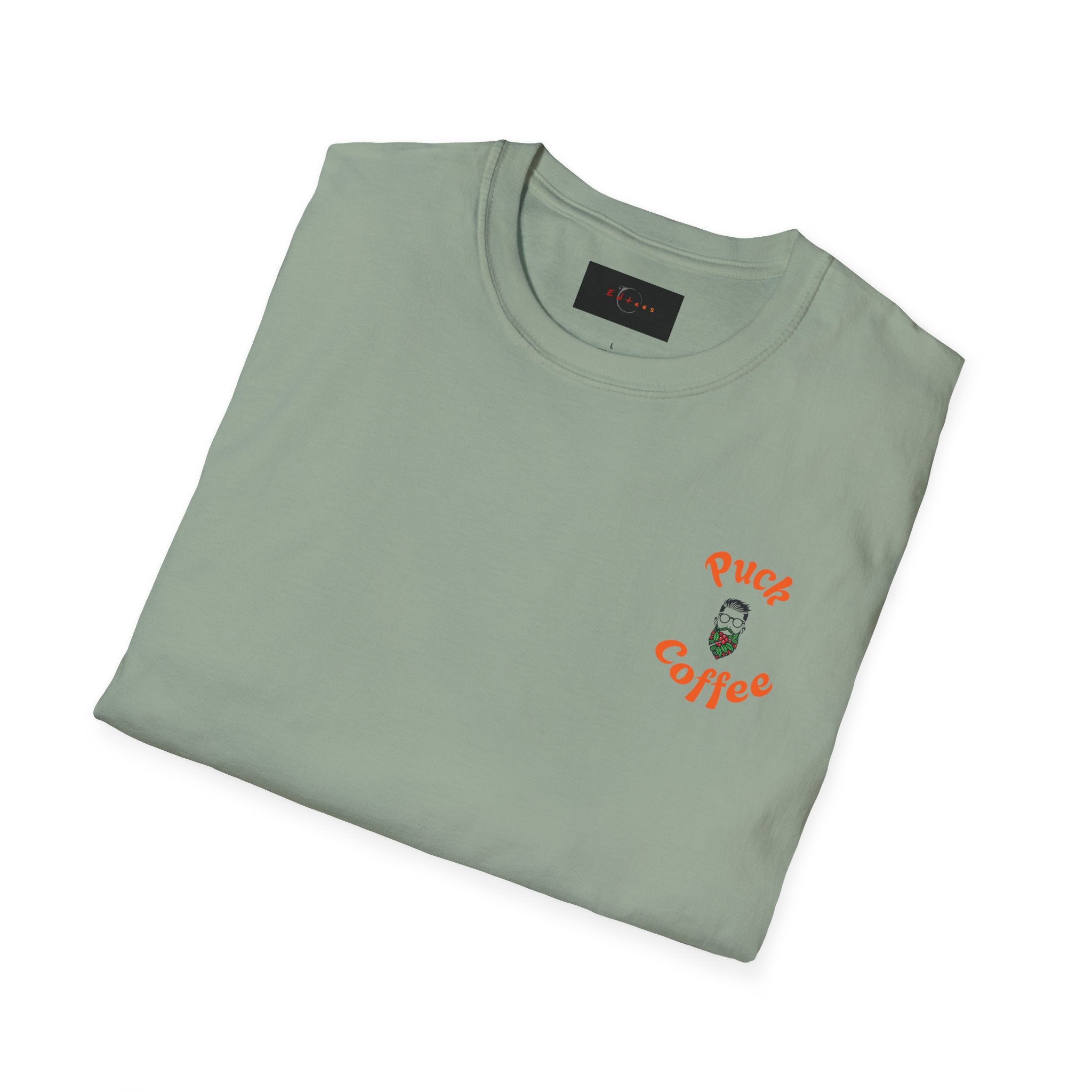 Puck Coffee Unisex Softstyle T-Shirt - Perfect Gift for Coffee Lovers, Casual Wear, Everyday Style, Funny Graphic Tee, Unique Coffee Gift