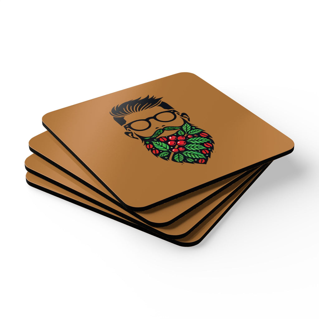 Puck Coffee Cork Coaster Set - Rustic Home Decor for Coffee Lovers & Nature Enthusiasts